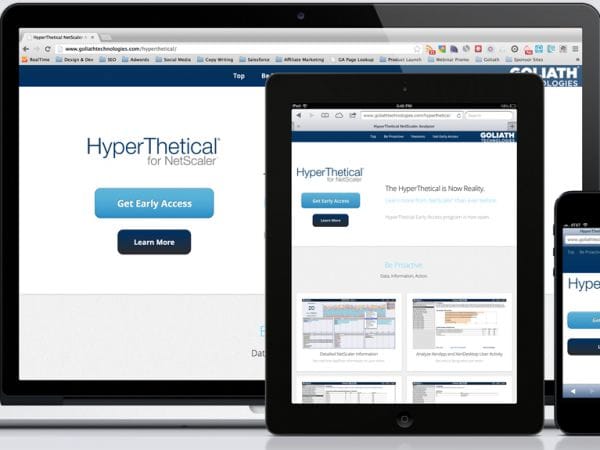 Goliath Technologies Landing Page